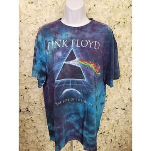 Pink Floyd 2012 Dark Side Of The Moon Unisex Tyedye T Shirt Size LG Purple/ Blue